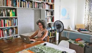 Natasha Wimmer in her apartment in New York