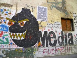 Street art from Mohamed Mahmoud Street, Cairo. (Photo: Melody Patry/Index on Censorship)